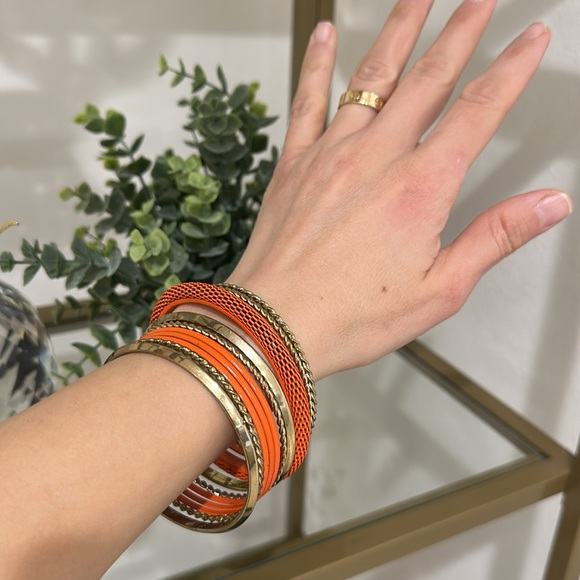 Cache Orange bangle set - Picture 5 of 7